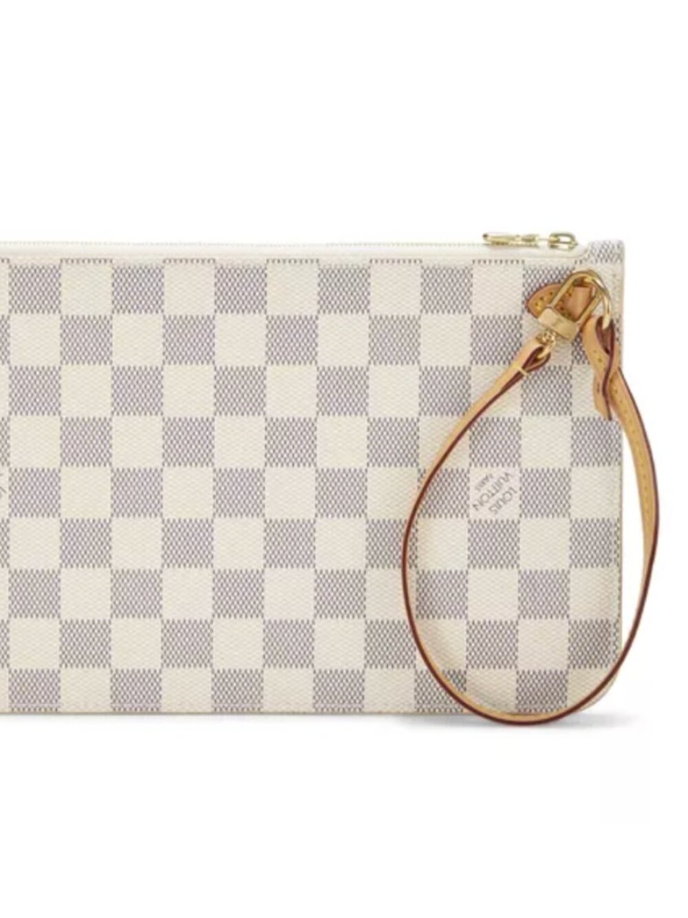 Louis Vuitton Damier Azur Neverfull Pouch White